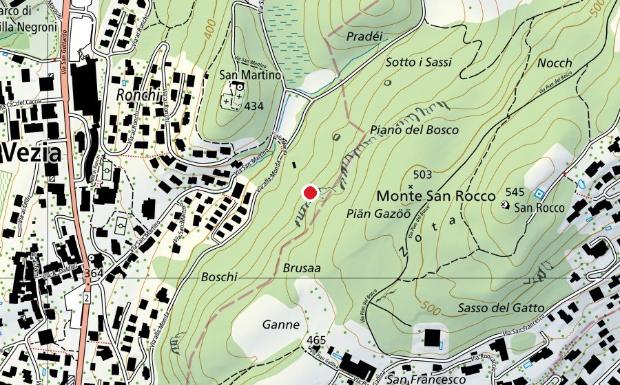 Carte indiquant l’emplacement de Falesia di Vezia (Centre sportif)