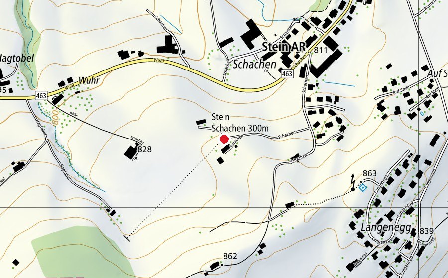Carte indiquant l’emplacement de Feldschützen Stein (Centre sportif)