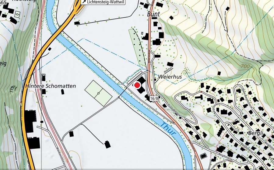 Map showing the location of Fitnesscenter Physiofit (Sports centre)