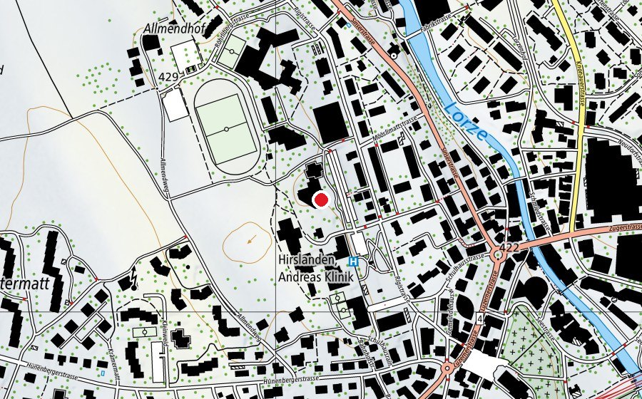Carte indiquant l’emplacement de FITplus (Centre sportif)