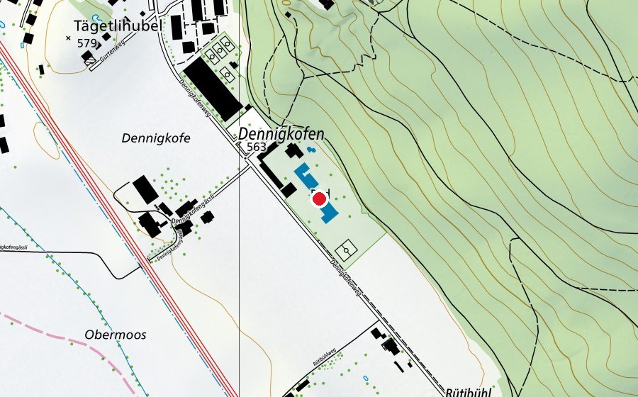 Mappa con la posizione di Freibad Ostermundigen (Centro sportivo)