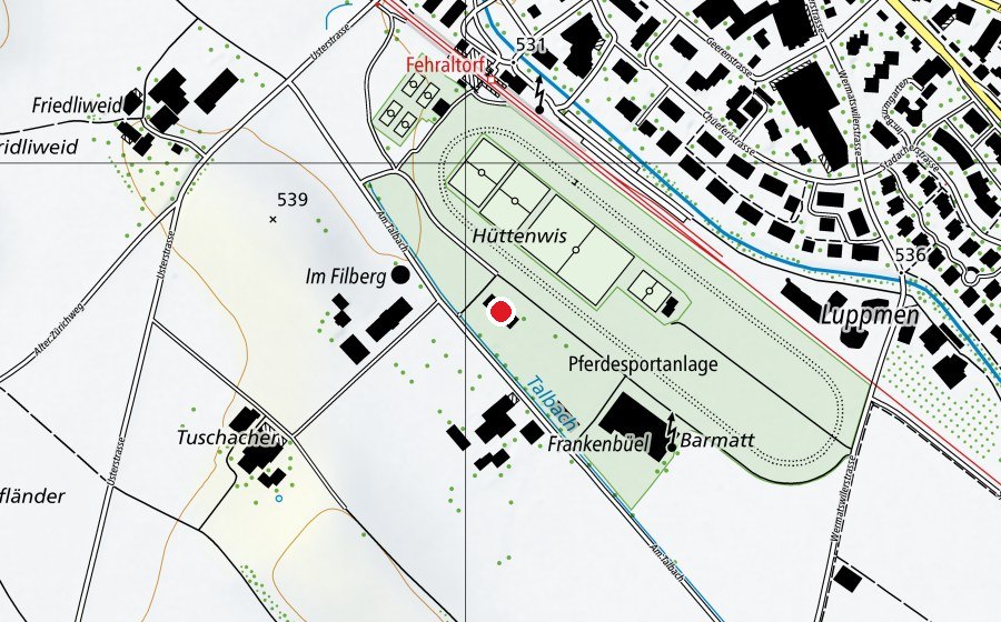 Mappa con la posizione di Fussballclub Fehraltorf (Centro sportivo)