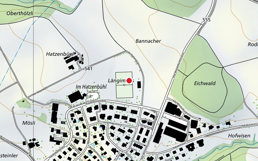 Karte mit dem Standort von Fussballplatz Nuerensdorf (Sportanlage)