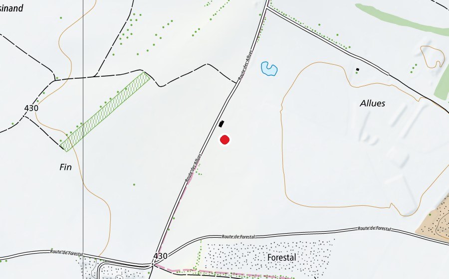 Carte indiquant l’emplacement de Groupe Aéromodèlisme de l'Aéro-Club de Genève (Centre sportif)