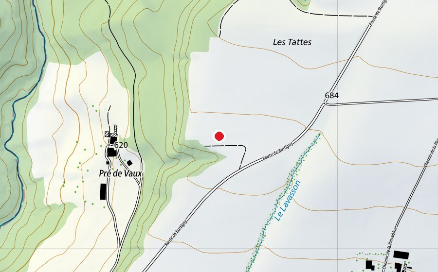 Carte indiquant l’emplacement de Groupe d'Aéromodélisme de La Côte (Centre sportif)