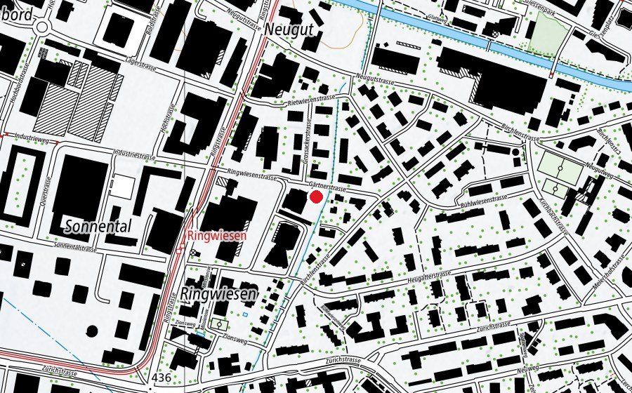 Map showing the location of Gugi Gym (Sports centre)