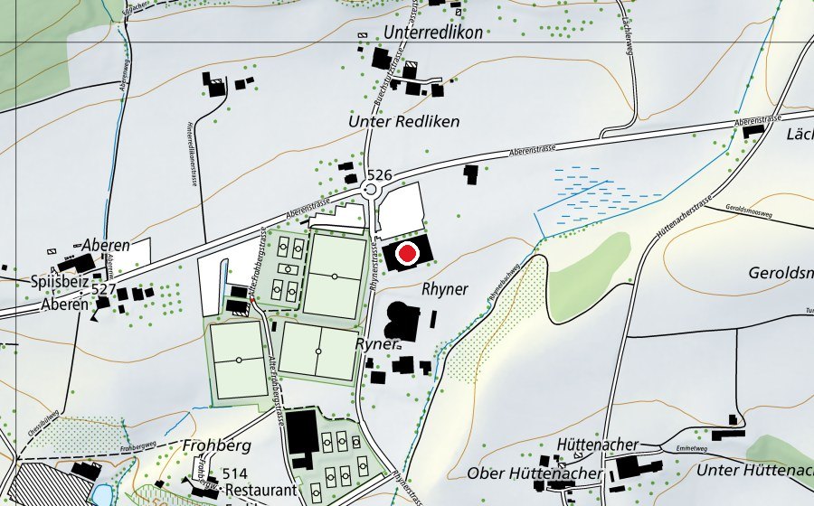 Carte indiquant l’emplacement de Halle für Alle (Centre sportif)