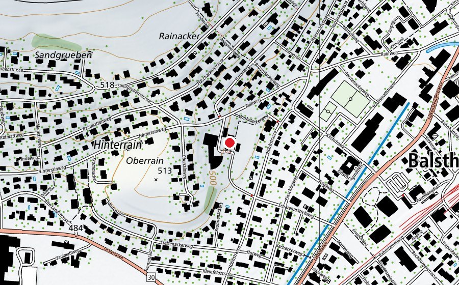 Carte indiquant l’emplacement de Hallenbad Falkenstein (Centre sportif)