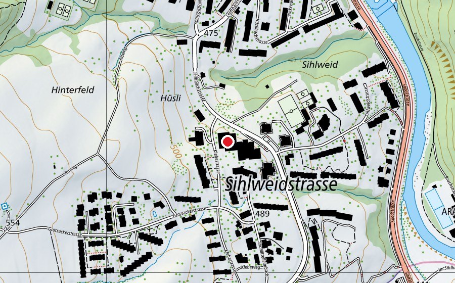 Mappa con la posizione di Hallenbad Leimbach (Centro sportivo)