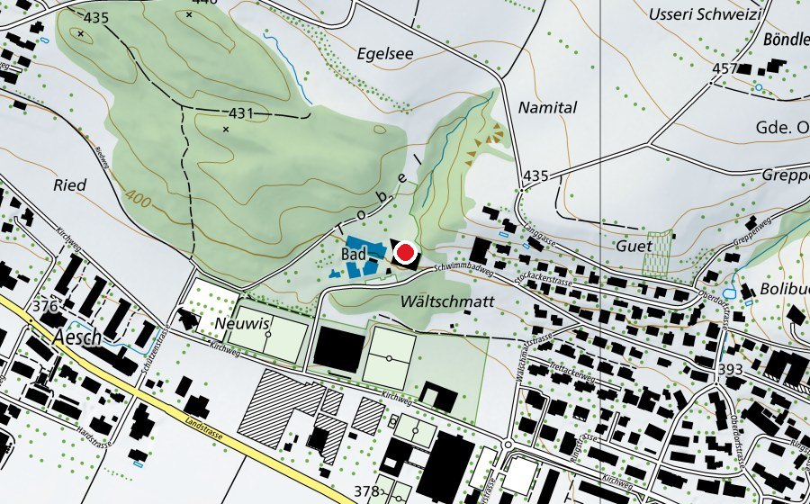 Mappa con la posizione di Hallenbad Obersiggenthal (Centro sportivo)