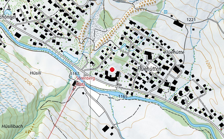 Mappa con la posizione di Hallenbad / Sauna (Centro sportivo)