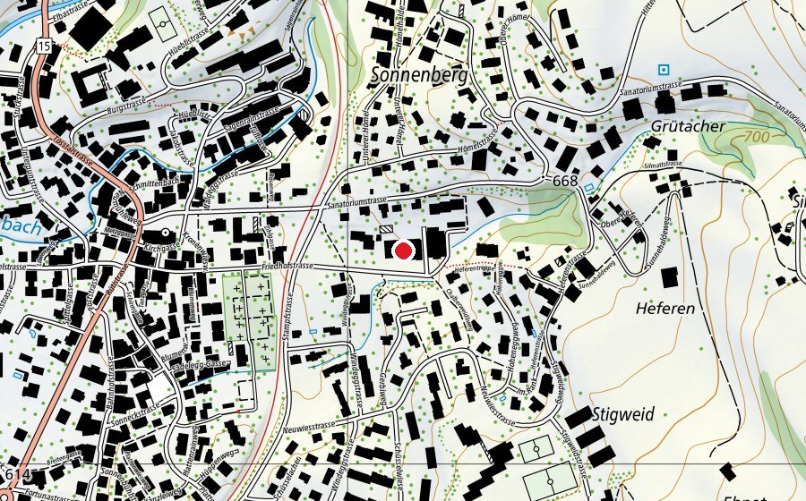 Mappa con la posizione di Hallenbad Wald (Centro sportivo)