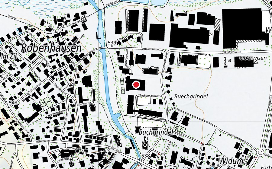 Carte indiquant l’emplacement de HDT Sportzentrum (Centre sportif)