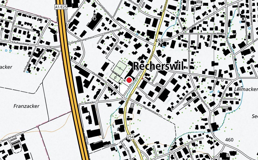 Carte indiquant l’emplacement de Iguhalle (Centre sportif)