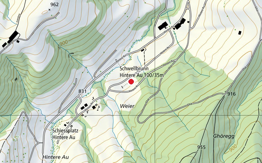 Carte indiquant l’emplacement de Jagdschiessanlage (Centre sportif)