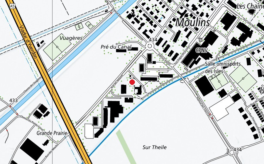 Mappa con la posizione di Judo Kwai Yverdon (Centro sportivo)