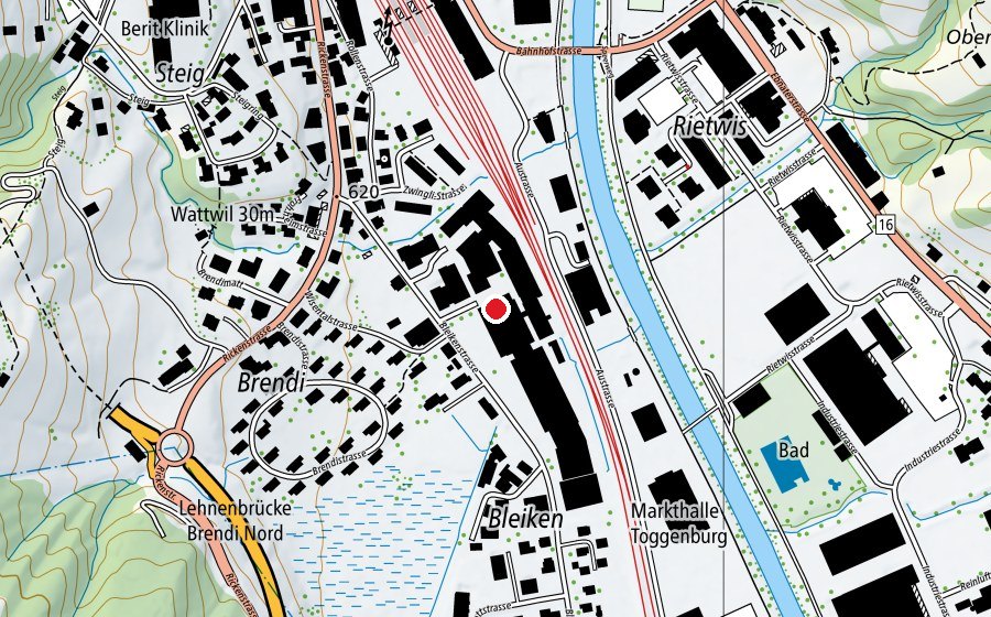 Map showing the location of Kampfkunstschule Steinkellner (Sports centre)