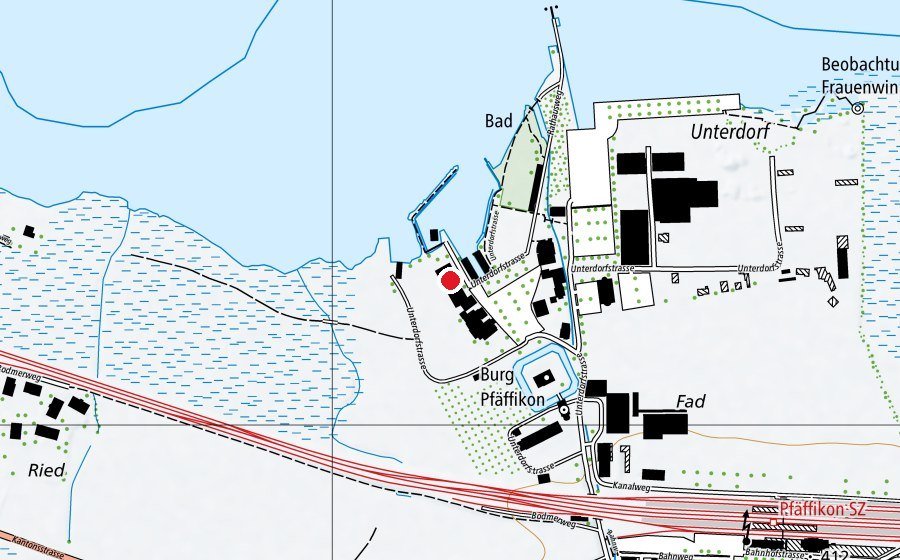Carte indiquant l’emplacement de Kegelbahn (Centre sportif)