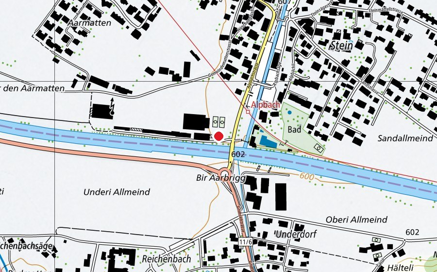 Mappa con la posizione di Kletterhalle Meiringen (Centro sportivo)
