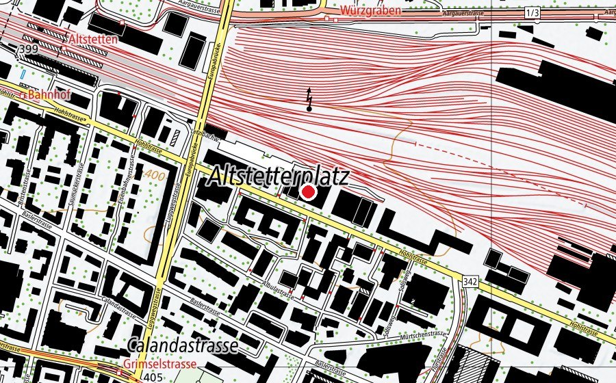 Map showing the location of Klub der Sportfreunde (Sports centre)