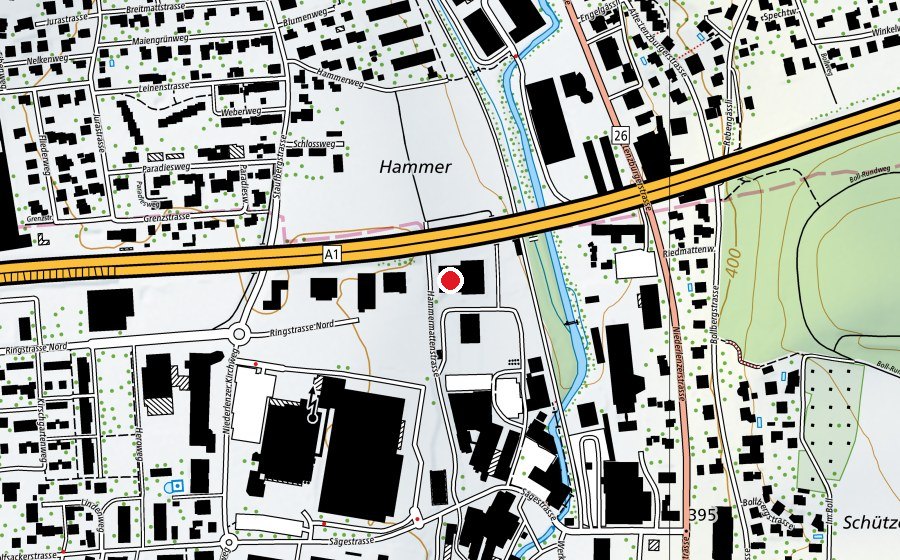 Map showing the location of Kraftreaktor (Sports centre)
