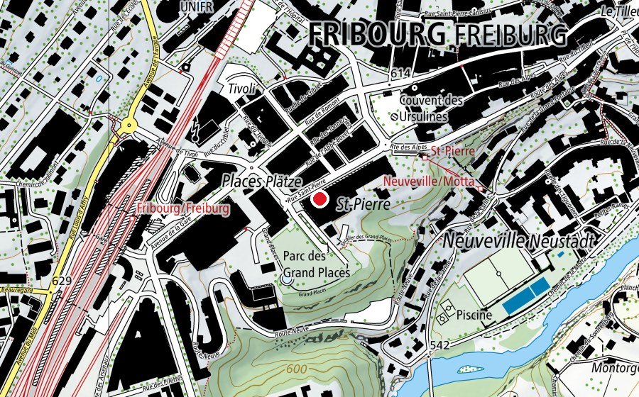 Carte indiquant l’emplacement de Laser-District (Centre sportif)