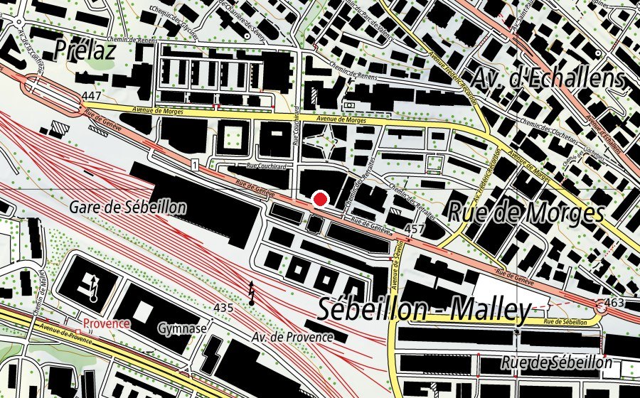 Mappa con la posizione di Laser Game (Centro sportivo)