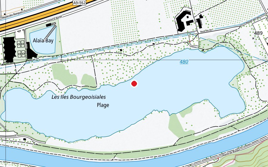 Mappa con la posizione di Le Domaine des Îles (Centro sportivo)