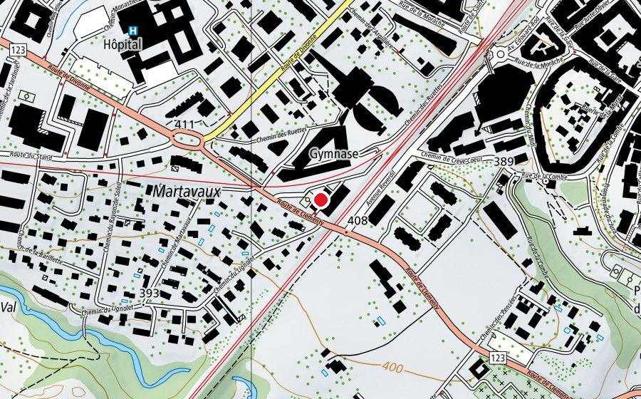 Carte indiquant l’emplacement de Le tandem (Centre sportif)