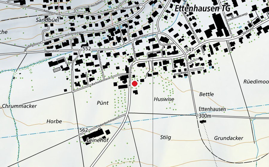 Mappa con la posizione di Loipen Schauenberg (Centro sportivo)
