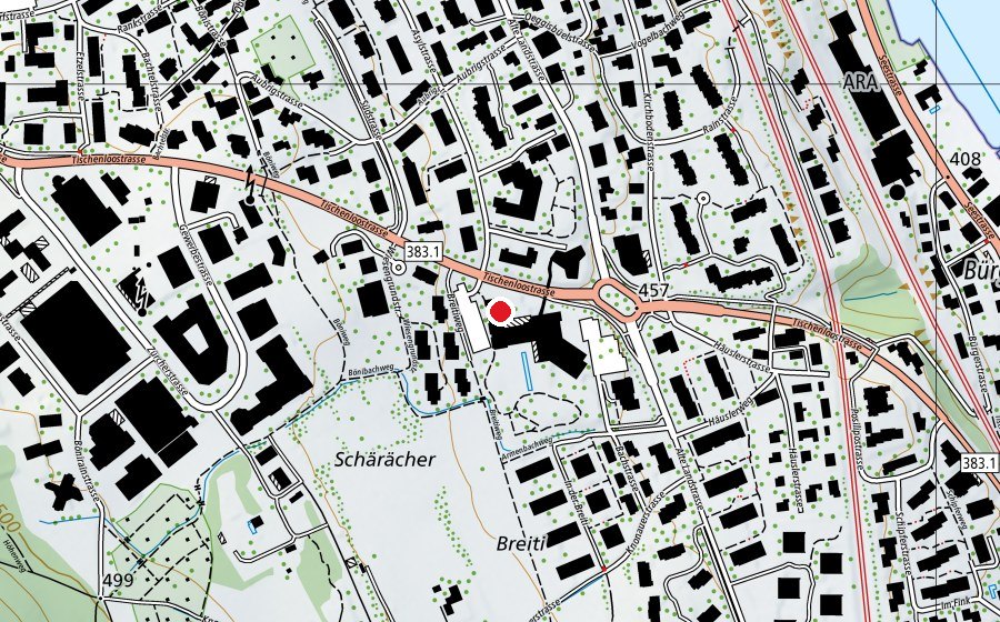 Karte mit dem Standort von Medisport Fitness (Sportanlage)