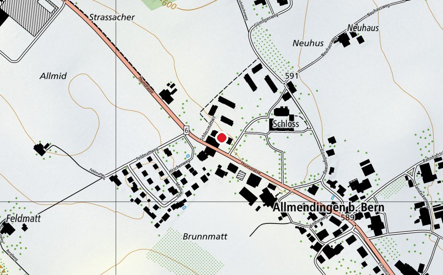Mappa con la posizione di Mehrzweckhalle (Centro sportivo)
