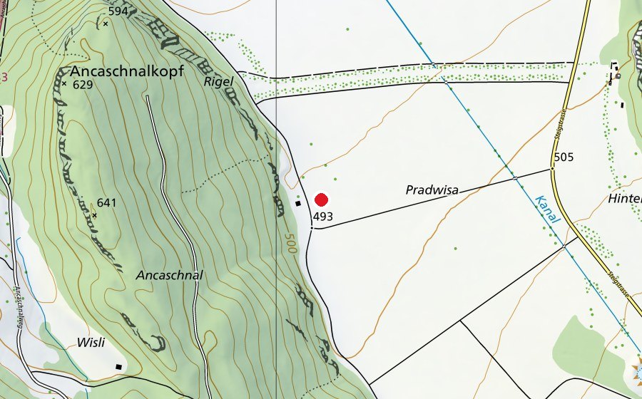 Map showing the location of Modell-Fluggruppe Falknis (Sports centre)