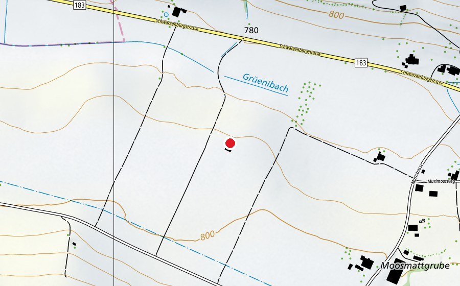 Carte indiquant l’emplacement de Modellfluggruppe Riggisberg (Centre sportif)