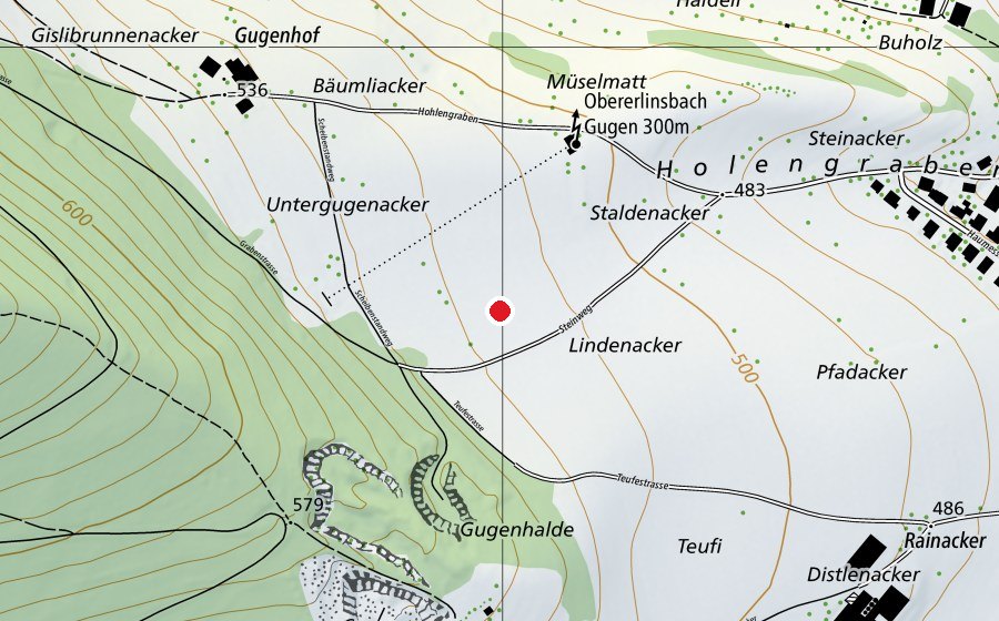 Karte mit dem Standort von Modellflugplatz (Sportanlage)