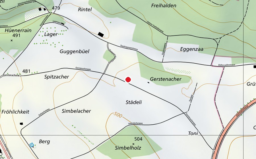 Mappa con la posizione di Modellflugplatz Gerstenacher (Centro sportivo)
