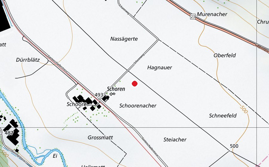 Carte indiquant l’emplacement de Modellflugplatz Oberkulm (Centre sportif)