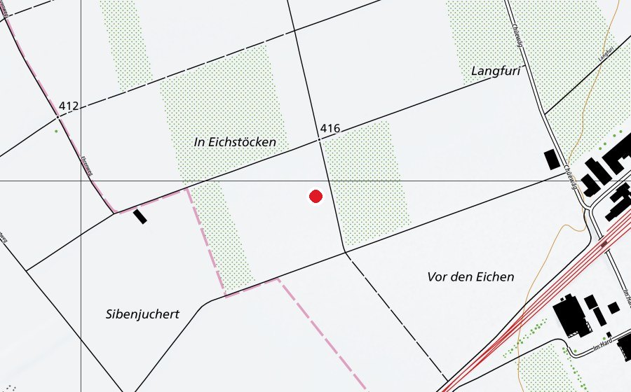 Carte indiquant l’emplacement de Modellflugplatz Rafz (Centre sportif)
