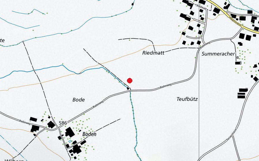 Karte mit dem Standort von Modellflugplatz Rohrbach (Sportanlage)