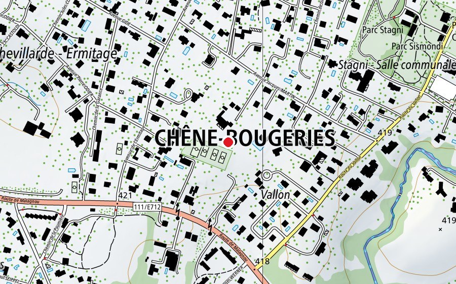 Mappa con la posizione di MSC Country Club (Centro sportivo)