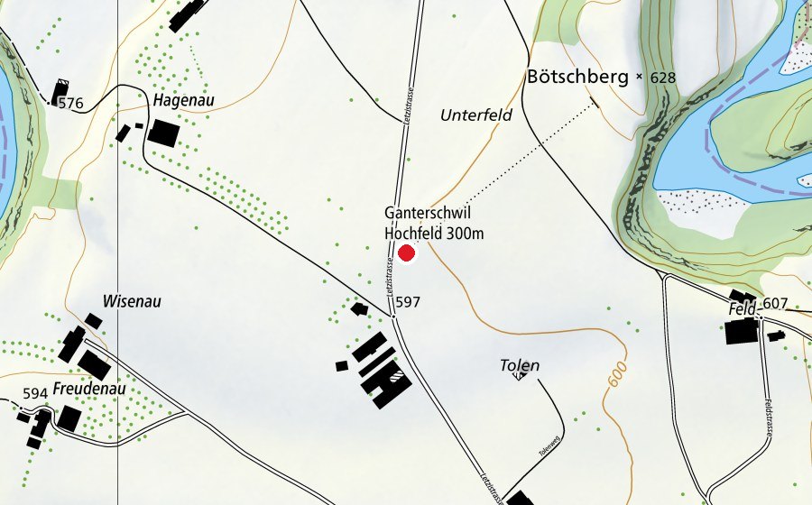 Carte indiquant l’emplacement de MSV Ganterschwil (Centre sportif)