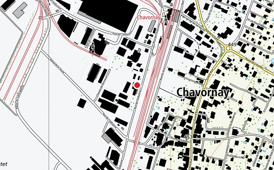 Mappa con la posizione di Mur d'Escalade (Centro sportivo)