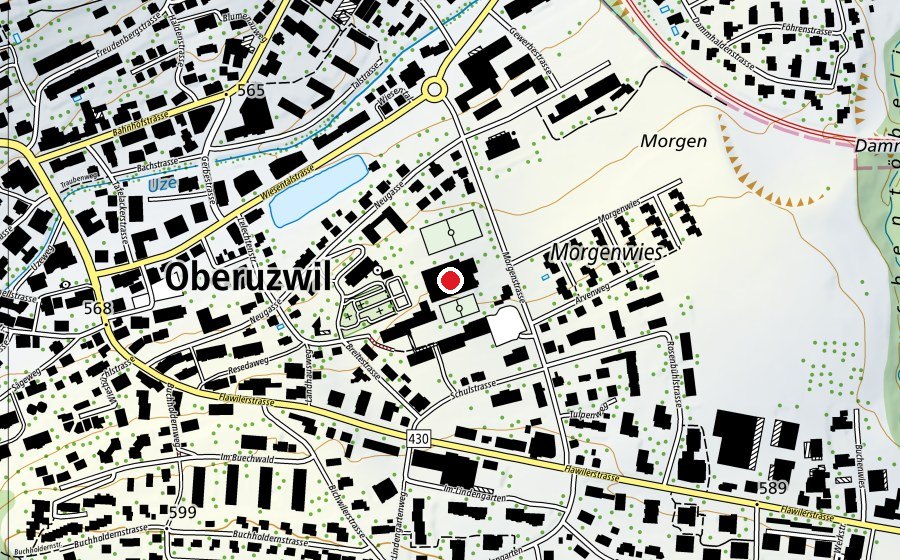 Mappa con la posizione di MZA Breite (Centro sportivo)
