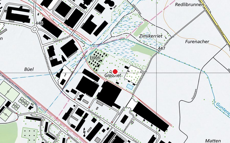 Karte mit dem Standort von NASPO Föhrli (Sportanlage)