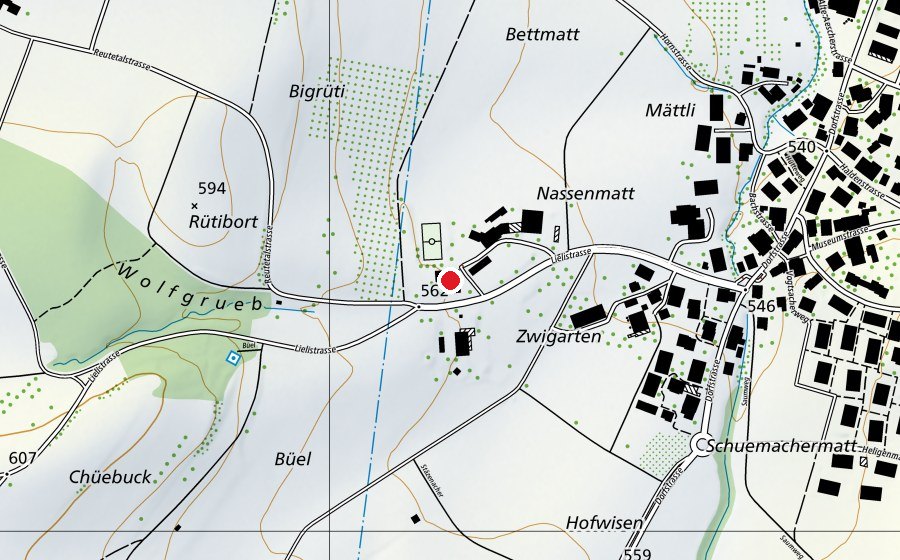 Carte indiquant l’emplacement de Nassenmatt (Centre sportif)
