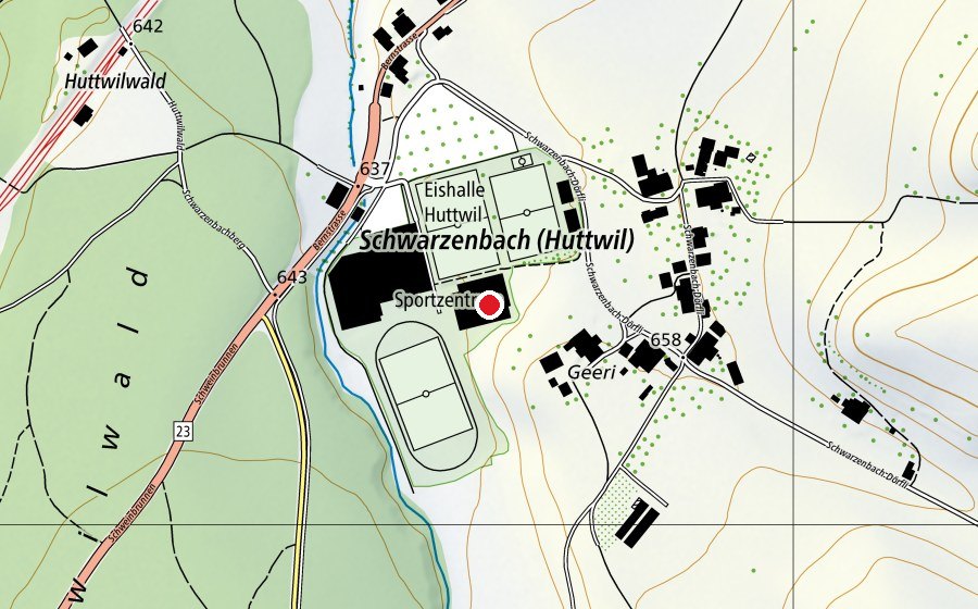 Carte indiquant l’emplacement de Nationales Sportzentrum (Centre sportif)