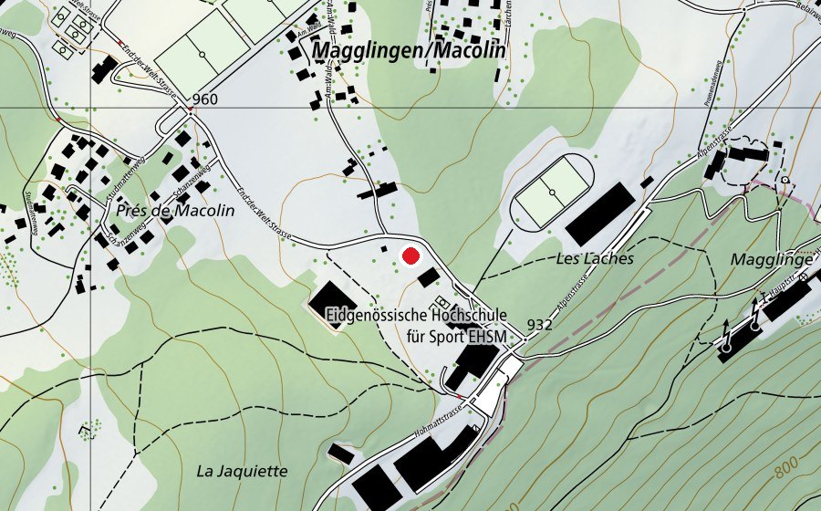 Map showing the location of Nordic (Sports centre)