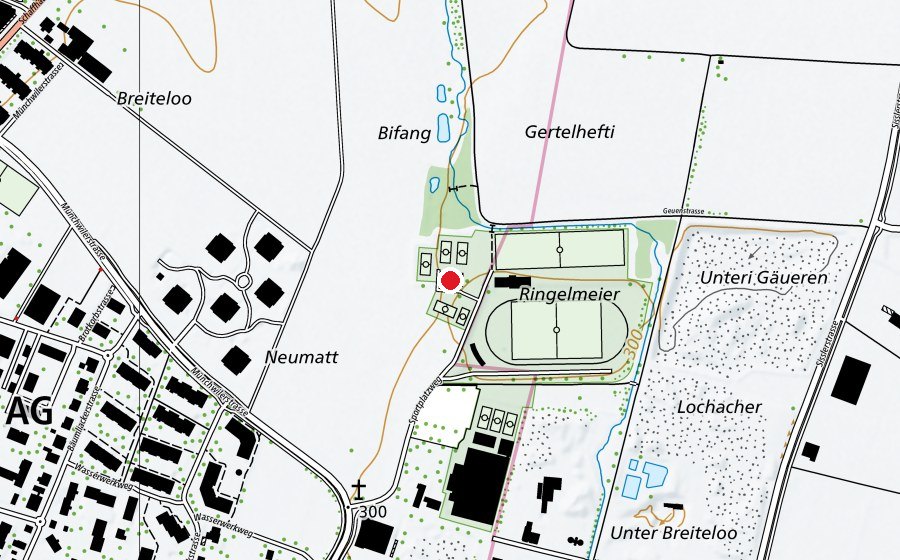 Karte mit dem Standort von Novartis Sport Center Bustelbach (Sportanlage)