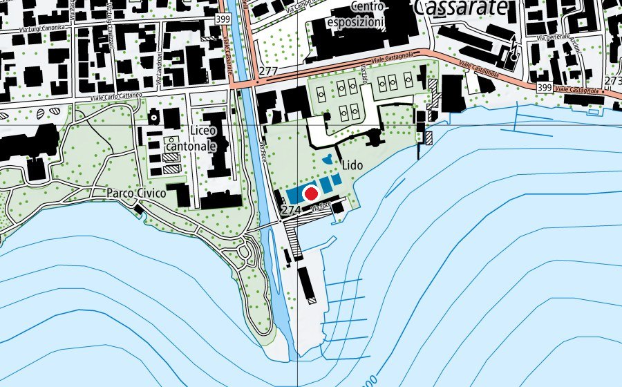 Mappa con la posizione di Nuoto Lugano (Centro sportivo)