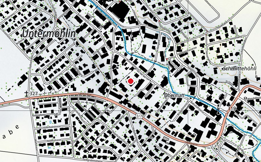 Mappa con la posizione di Obermatt (Centro sportivo)